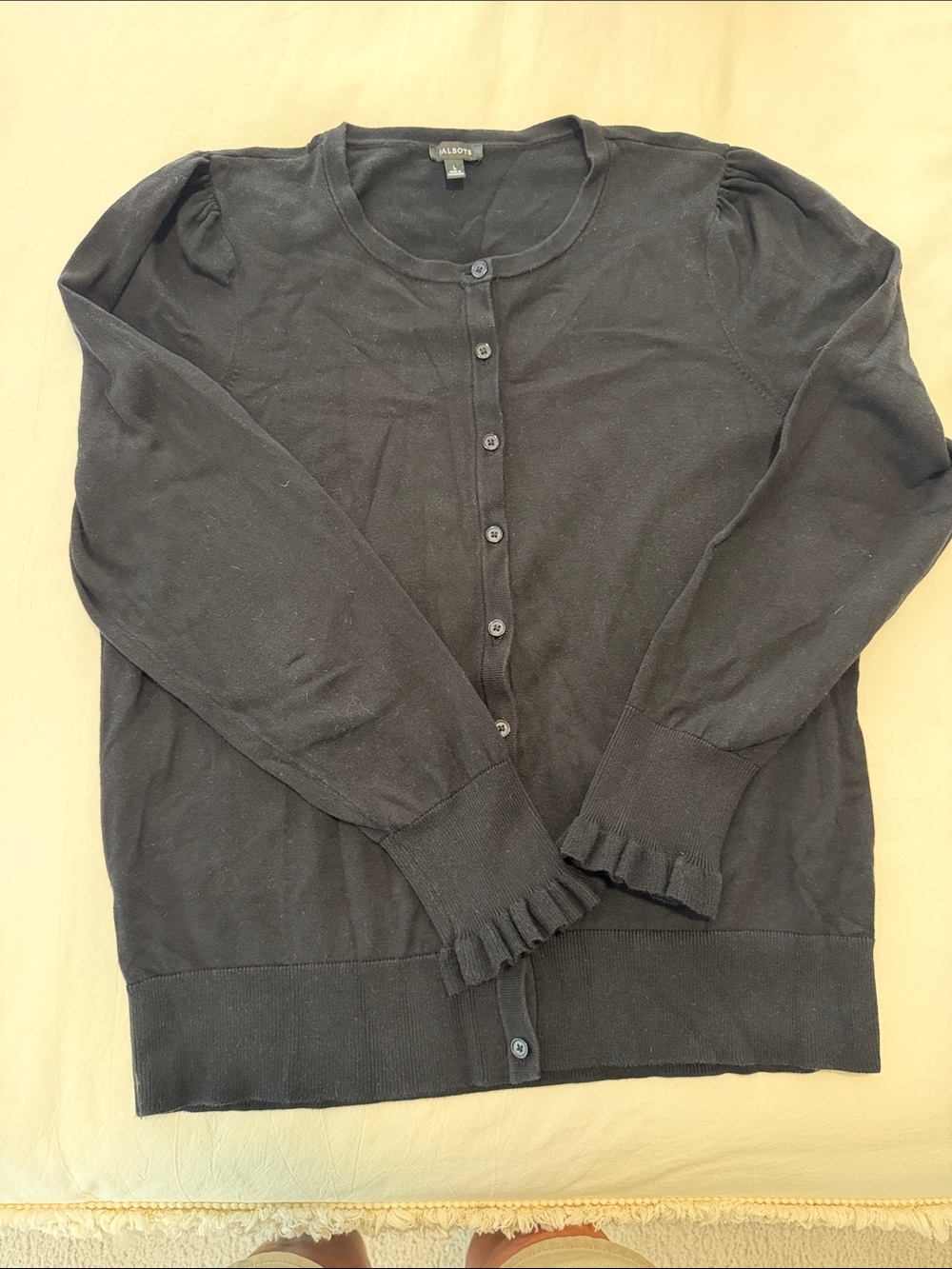 Black Button-Front Women’s Cardigan Sweater